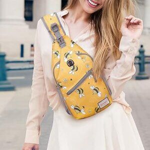 "Bee Bee" crossbody sling backpack